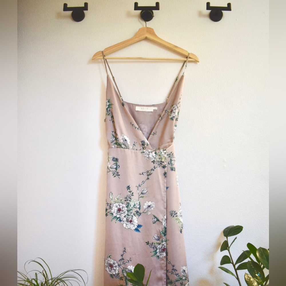 Light pink wrap dress